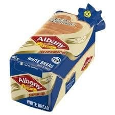 Albany White Bread thin sliced